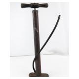 Vintage Metal Bicycle Hand Pump with Black Hose