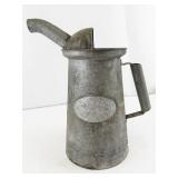 Vintage Galvanized 4 Quart Liquid/Oil Pitcher