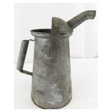 Vintage Galvanized 4 Quart Liquid/Oil Pitcher