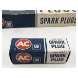 Vintage Set of 8 AC GM Fire Ring Spark Plug in Original Box