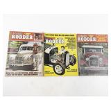 Street Rodder Car Magazines. 1973 March, July, & October