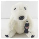 Vintage 1993 Coca Cola Polar Bear Plush with Coke Bottle