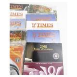 2008 & 2009 The V8 TIMES Magazine for The Ford V-8 Entthusiasts -Total 12 with 3 Rosters!