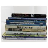 Lot of 10 Vintage & Classic Car Books – Ford, Mustang, Trains, Street Rods, Bodywork + More