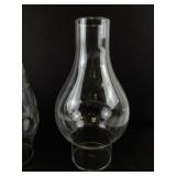 Collection of 3 Glass Hurricane Lamp Shades