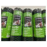 Lot of 9 - Everbilt 3/4 in. Mesh x 3 ft. x 25 ft. Green Plastic Poultry Fence