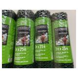 Lot of 9 - Everbilt 3/4 in. Mesh x 3 ft. x 25 ft. Green Plastic Poultry Fence