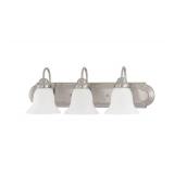 Nuvo Lighting 60/3279 Ballerina 3 Light 24" Wide Bathroom Vanity Light with Frosted Glass Shades - Brushed Nickel