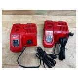 Lot of 2 - Milwaukee M12 and M18 12-Volt/18-Volt Lithium-Ion Multi-Voltage Rapid Battery Charger