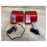 Lot of 2 - Milwaukee M12 and M18 12-Volt/18-Volt Lithium-Ion Multi-Voltage Battery Charger