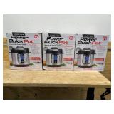 Lot of 3 - PowerXL - Quick Pot 6qt Digital Pressure Cooker - Black/Stainless Steel