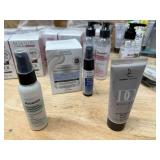 Lot of various skin and facial products