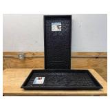 trafficMASTER Lot of 2 - 17in x 35in rubber boot tray