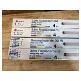 32W Equivalent Bright White T8 LED Tube Light Bulb Lot of 4