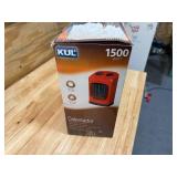 KUL Lot of 3 - 1500 Watt Red Ceramic Fan Heater - Model 369927
