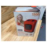KUL Lot of 3 - 1500 Watt Red Ceramic Fan Heater - Model 369927
