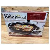 Elite Cuisine EG-1220G 12-Inch Non-Stick Electric Skillet with Glass Lid