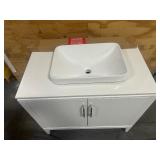 ALLEN + ROTH 36" Vanity with Top and Backsplash