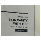 ALLEN + ROTH 36" Vanity with Top and Backsplash