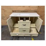 ALLEN+ROTH LEELAND 48" Vanity with Top and Backsplash