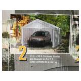 2 Shelter Logic Portable Canopies