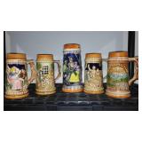 Steins (4) and Pouring Pitcher. Japan