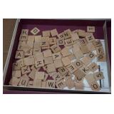 Vintage Scrabble Board Game - Wood Tiles