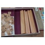 Vintage Scrabble Board Game - Wood Tiles