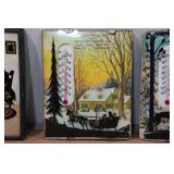 *3* Antique Advertising Silhouette Thermometers