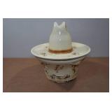 Vintage McCoy El Rancho Western Lidded Chip and Dip Bowl