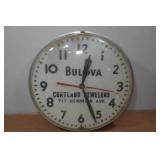 Vintage Bulova Telechron Pam Style Lighted Advertising Wall Clock