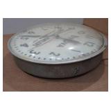 Vintage Bulova Telechron Pam Style Lighted Advertising Wall Clock