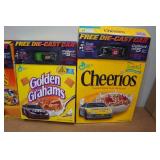 Vintage Cereal Boxes with Free Diecast Cars Included