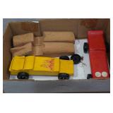 Assorted Pinewood Derby Cars and Accessories