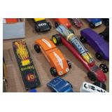 Assorted Pinewood Derby Cars and Accessories