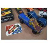 Assorted Pinewood Derby Cars and Accessories
