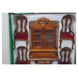 Vintage Toy Miniatures Wooden Dining Room Doll House Set