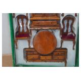 Vintage Toy Miniatures Wooden Dining Room Doll House Set