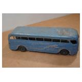 Vintage Keystone Blue Metal Greyhound Bus
