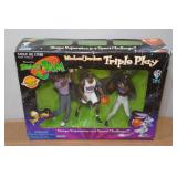 Vintage Warner Bros Space Jam Michael Jordan Triple Play Action Figure Set