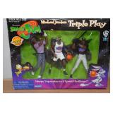 Vintage Warner Bros Space Jam Michael Jordan Triple Play Action Figure Set