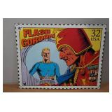 Vintage Metal Flash Gordon Postage Stamp Sign