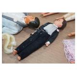 Assorted Vintage Barbie Dolls and Chip & Dale Duffle Bag