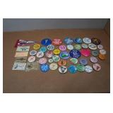 Assorted Vintage Collectibles - Pins, Tickets, Pennant
