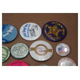 Assorted Vintage Collectibles - Pins, Tickets, Pennant