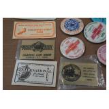 Assorted Vintage Collectibles - Pins, Tickets, Pennant