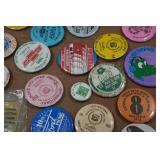 Assorted Vintage Collectibles - Pins, Tickets, Pennant