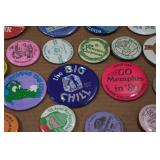 Assorted Vintage Collectibles - Pins, Tickets, Pennant