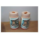 Vintage Annie Metal Lunch Box with 2 Thermoses