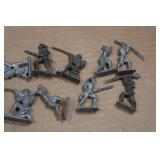 Vintage Cast Metal Miniature Army Men
